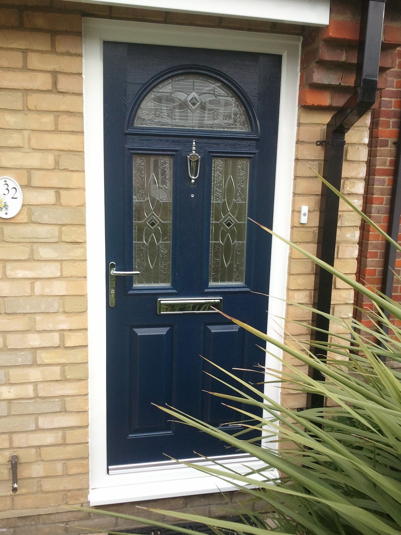 blue upvc front door